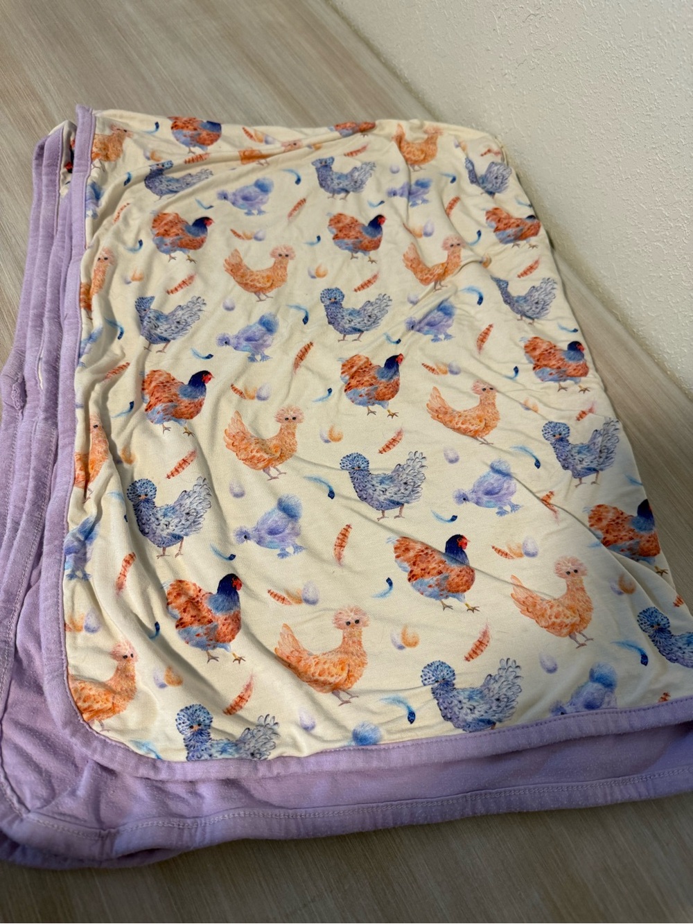 7 Pines Baby Double Layer Bamboo Baby Blanket - Chicken Print